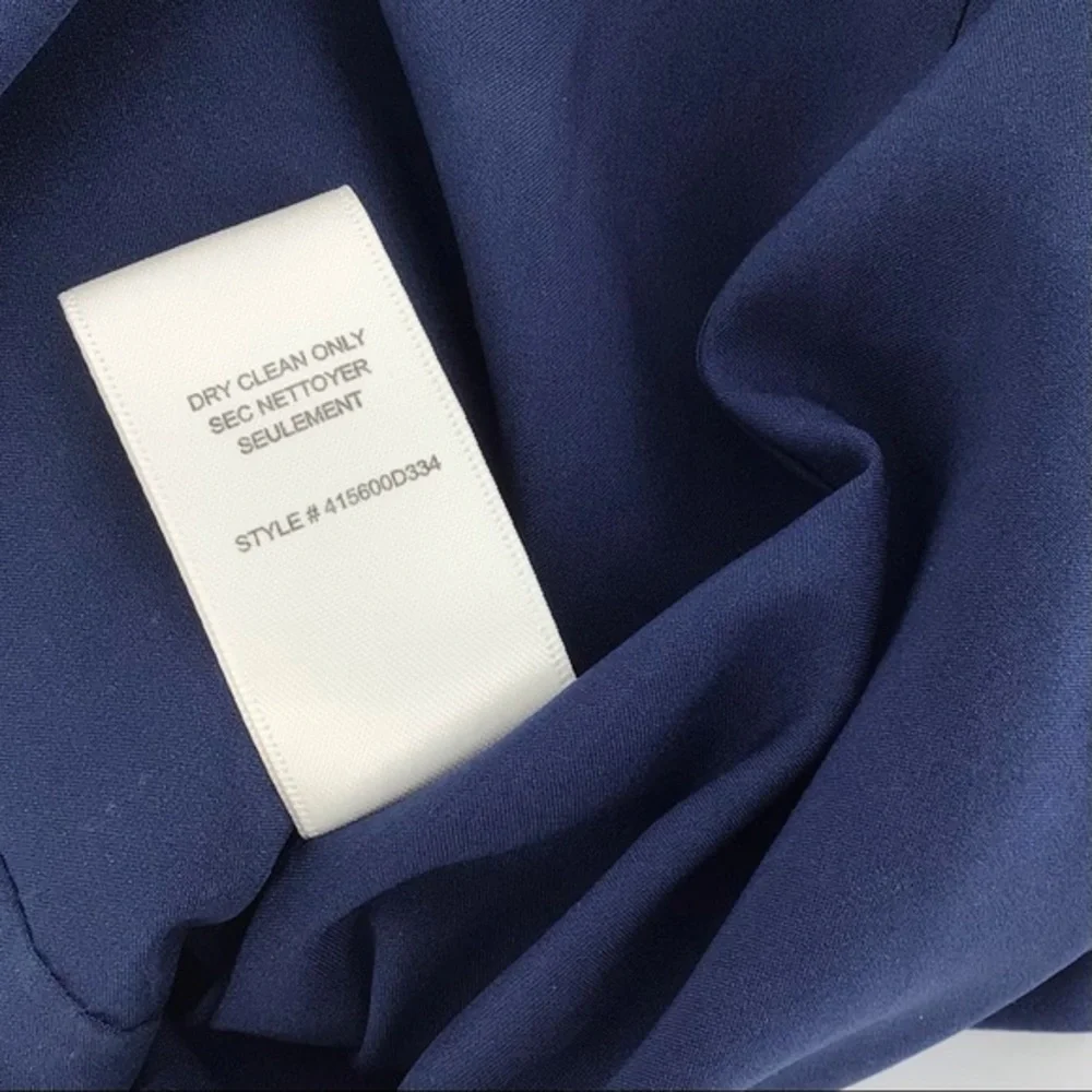 Rebecca Taylor Blue Refined Suiting Dress W/ Lace Size 4 - Picture 6 of 11